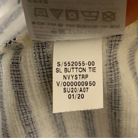 NWT Old Navy Navy Stripe Sleeveless Button Front Tie Top Size XXL $24.99 - Picture 10 of 10